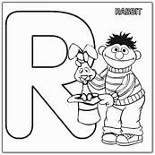 coloriage 1 rue sesame alphabet r